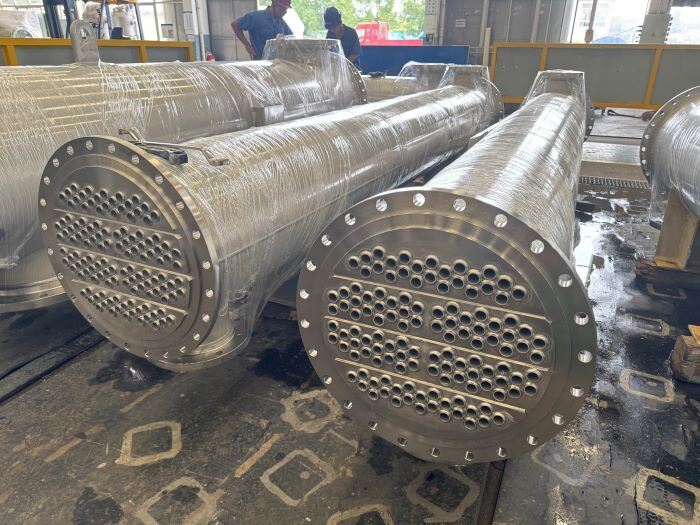 Carbon Steel SS Duplex SS Shell And Tube Evaporator For Industrial Use